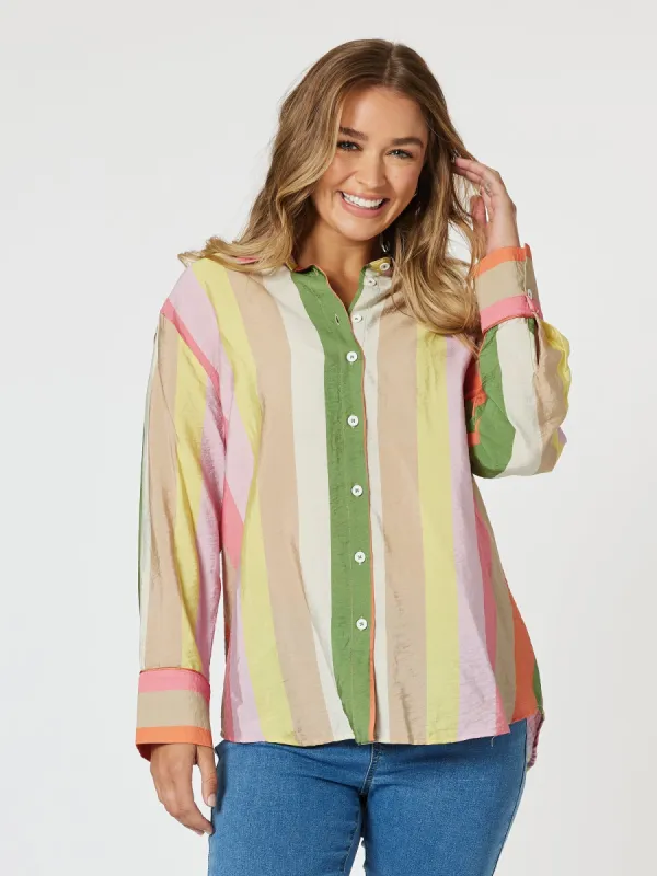 Spice Stripe Print Shirt - Spice sold by RC & Co