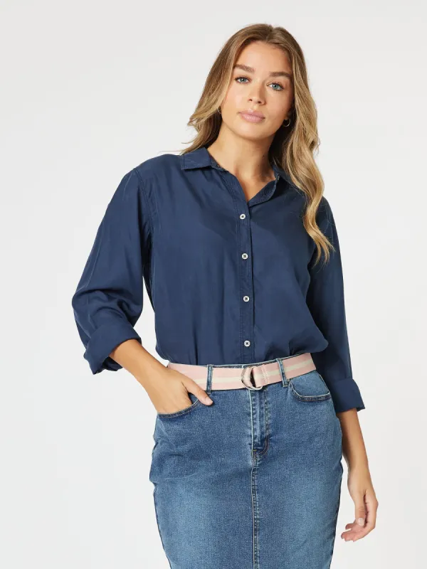 Hailey Chic Shirt - Navy sold by RC & Co
