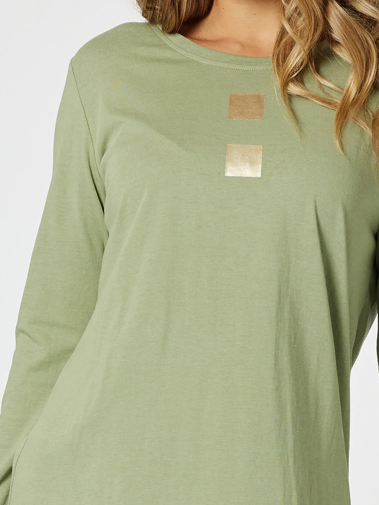 Be Square Long Sleeve Tee - Khaki sold by RC & Co product image thumbnail 5