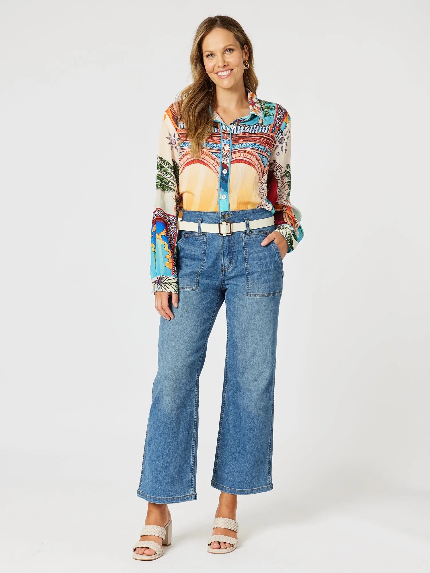 Sunset Print Shirt - Multi sold by RC & Co product image thumbnail 5