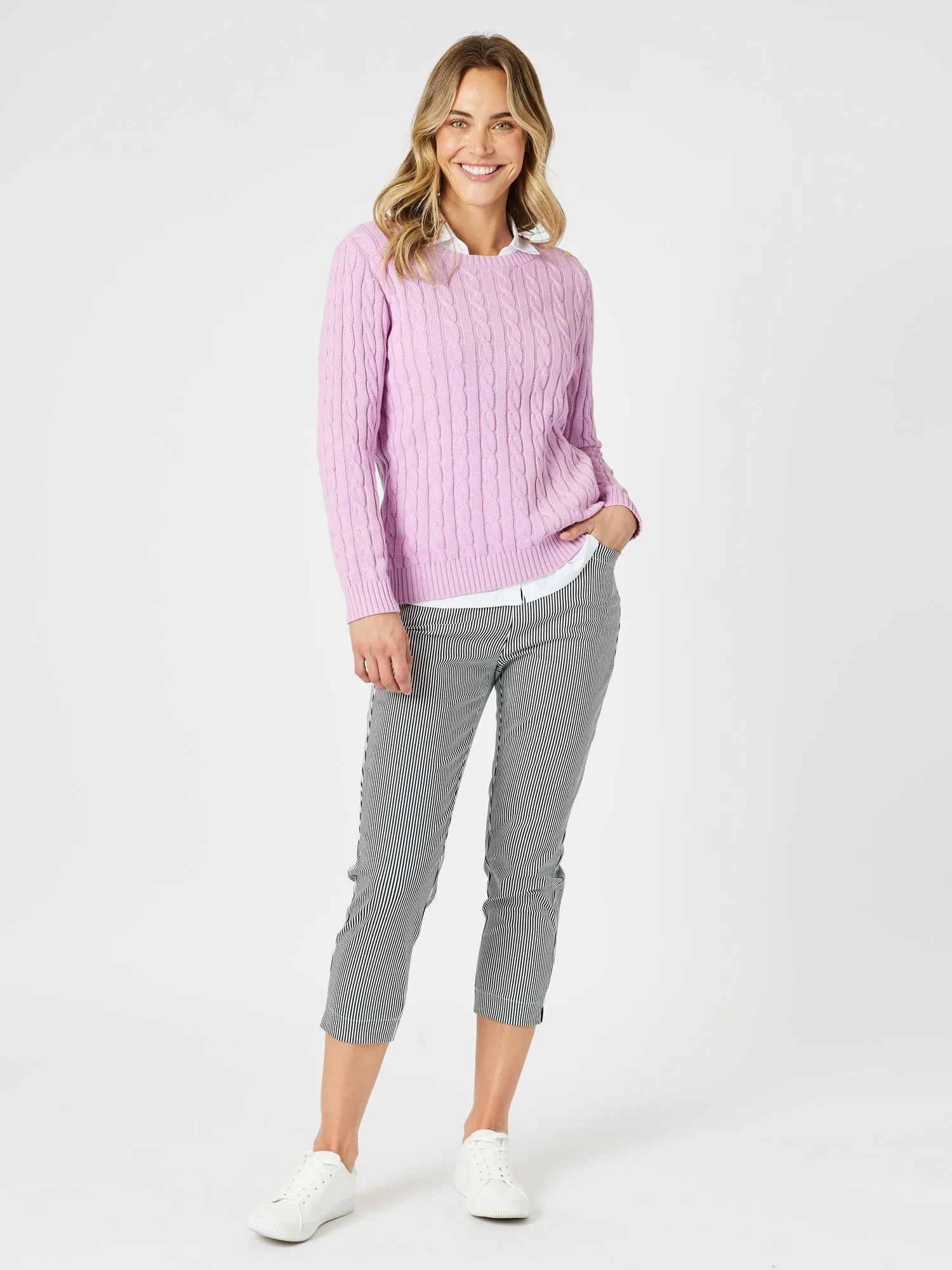 Kala Cable Knit Jumper - Orchid sold by RC & Co product image thumbnail 3