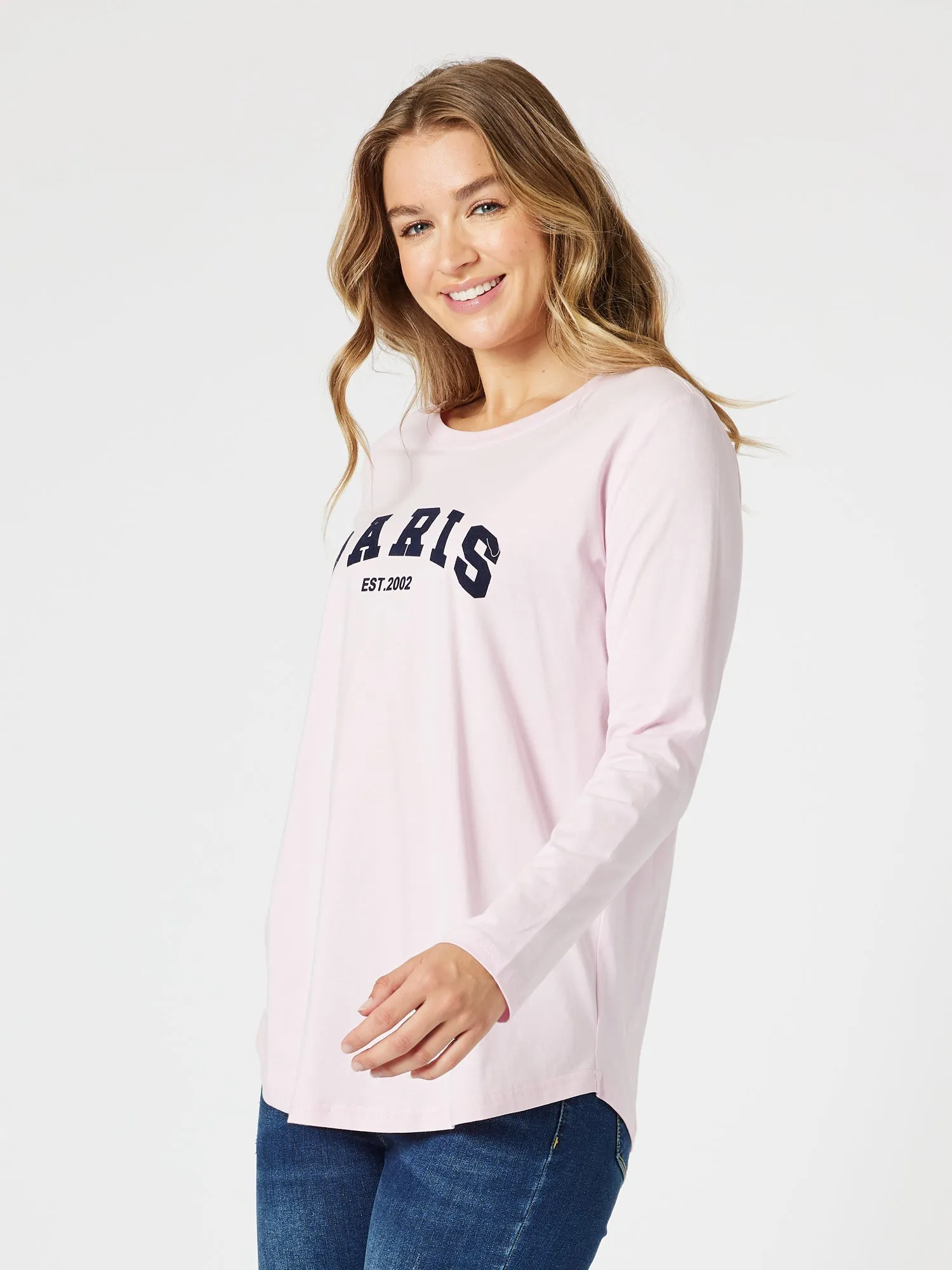 Paris Long Sleeve Tee - Pink sold by RC & Co product image thumbnail 3