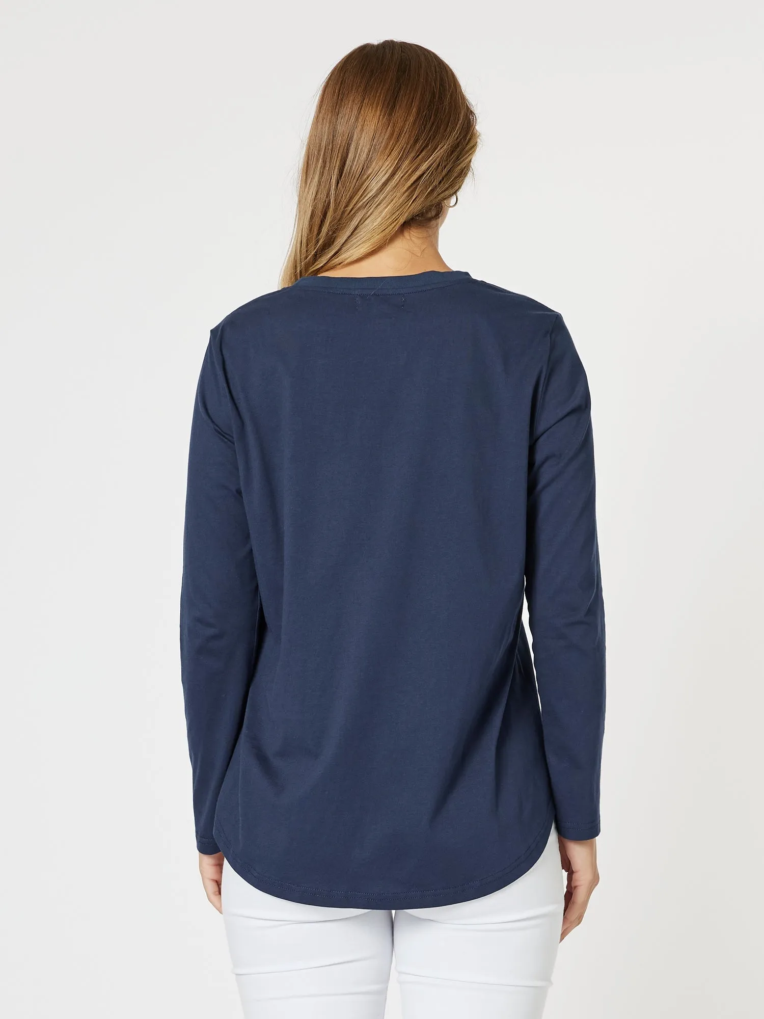 Paris Long Sleeve Tee - Navy sold by RC & Co product image thumbnail 4