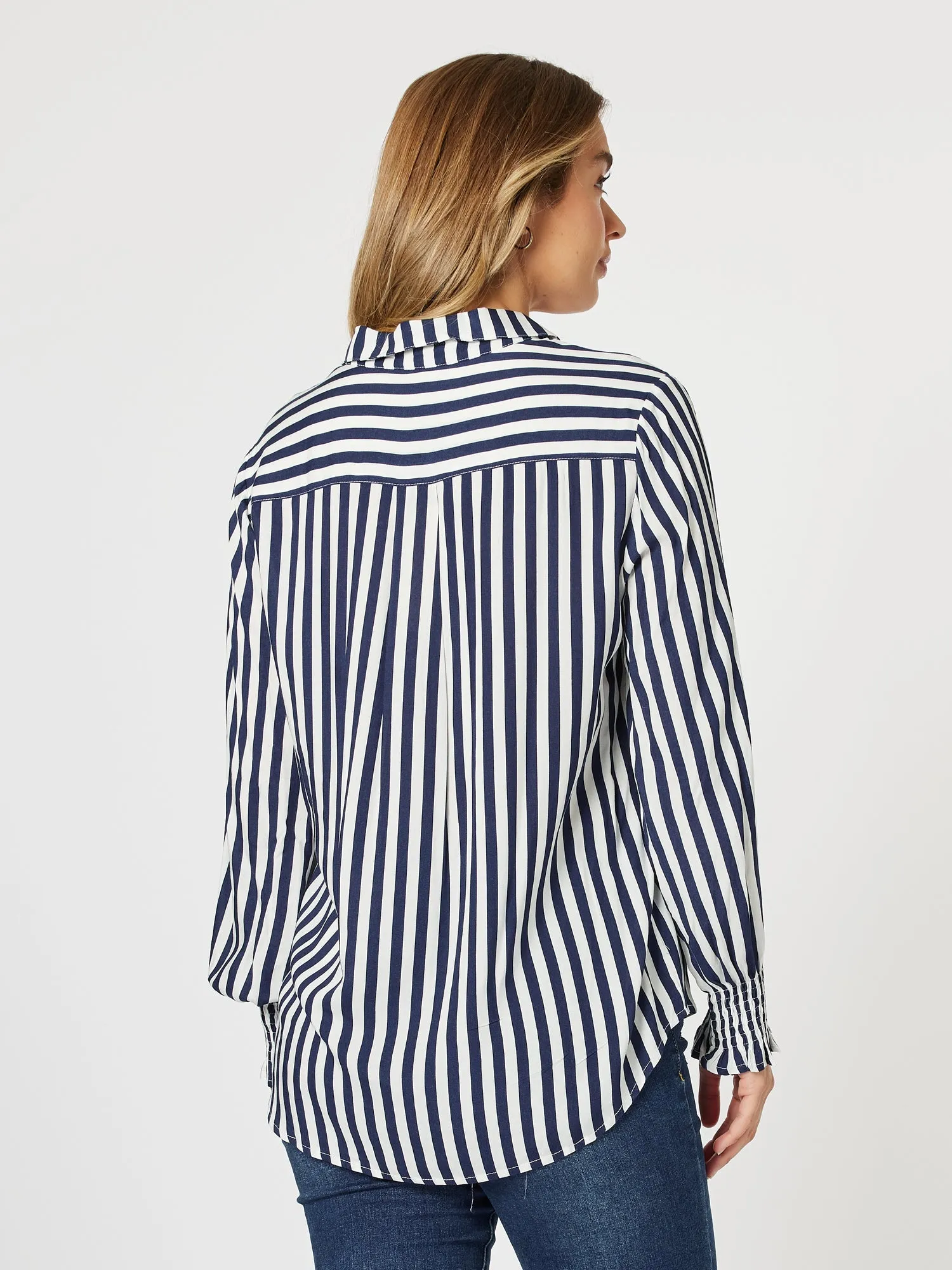 Soho Stripe Print Shirt - Navy/White sold by RC & Co product image thumbnail 4