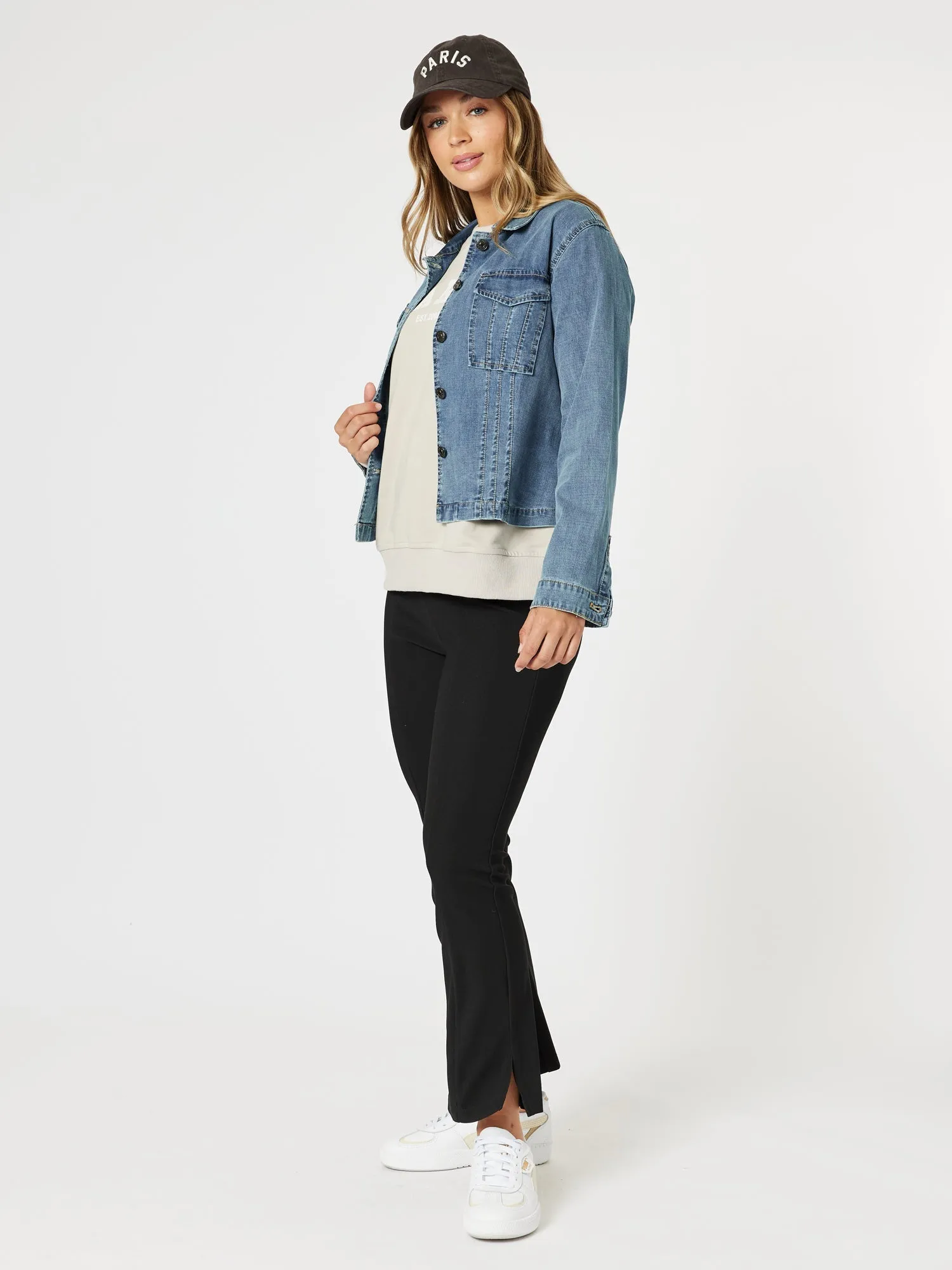 Retro Denim Jacket - Washed Denim sold by RC & Co product image thumbnail 4