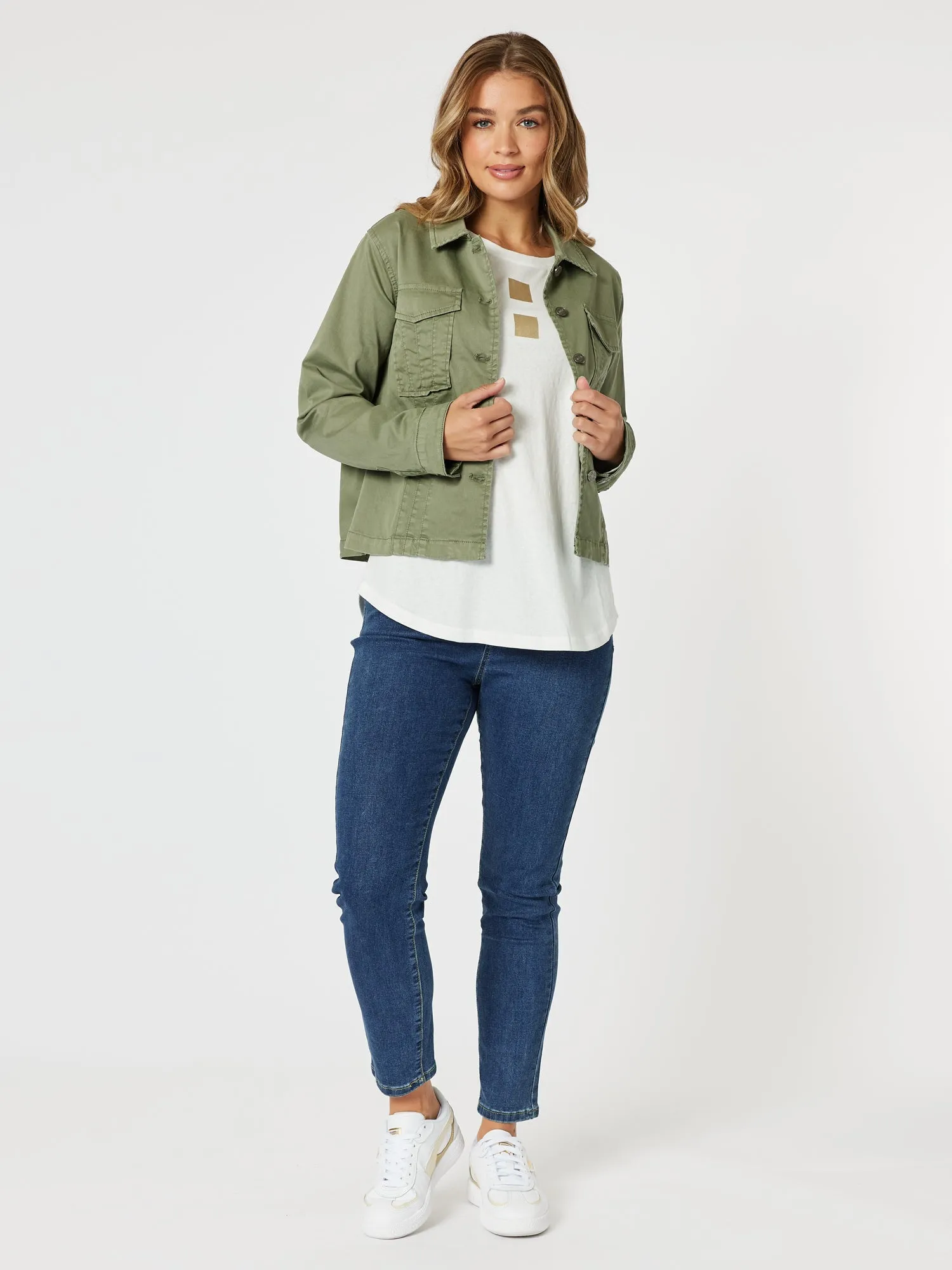 Retro Denim Jacket - Washed Khaki sold by RC & Co product image thumbnail 4