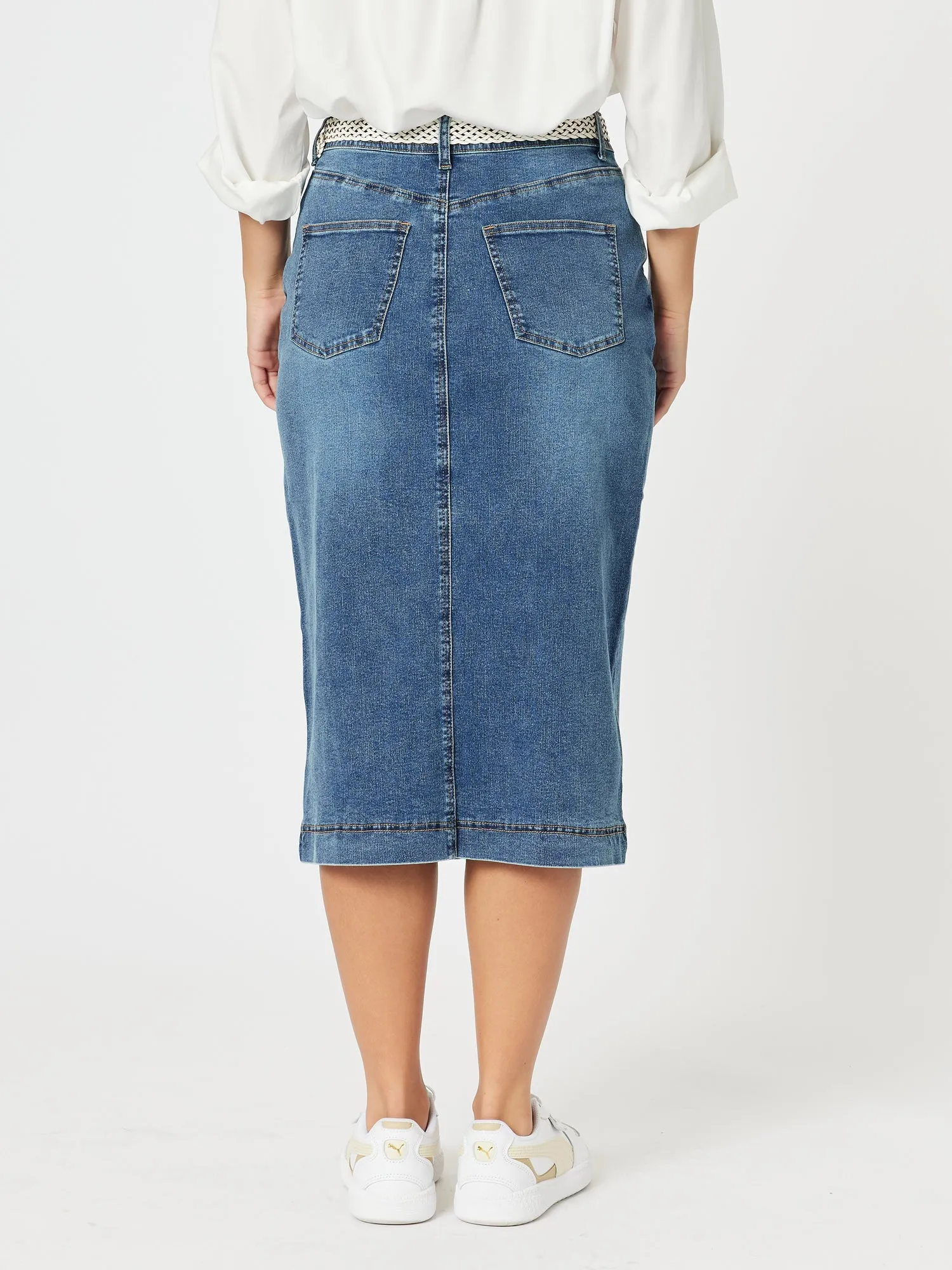 Republic Split Skirt - Denim sold by RC & Co product image thumbnail 5