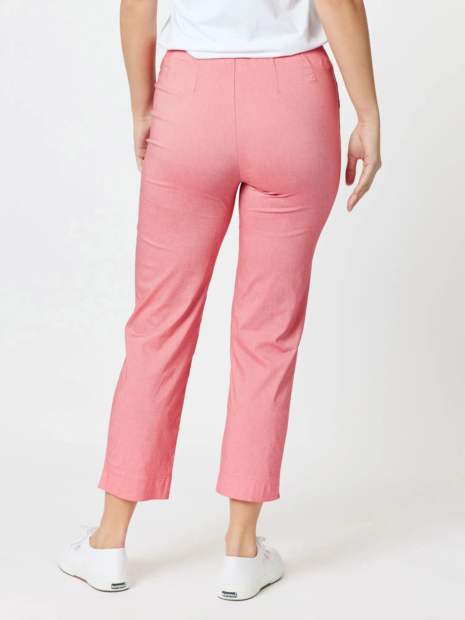 Stretch Marled Bengaline Cropped Pant - Melon sold by RC & Co product image thumbnail 4