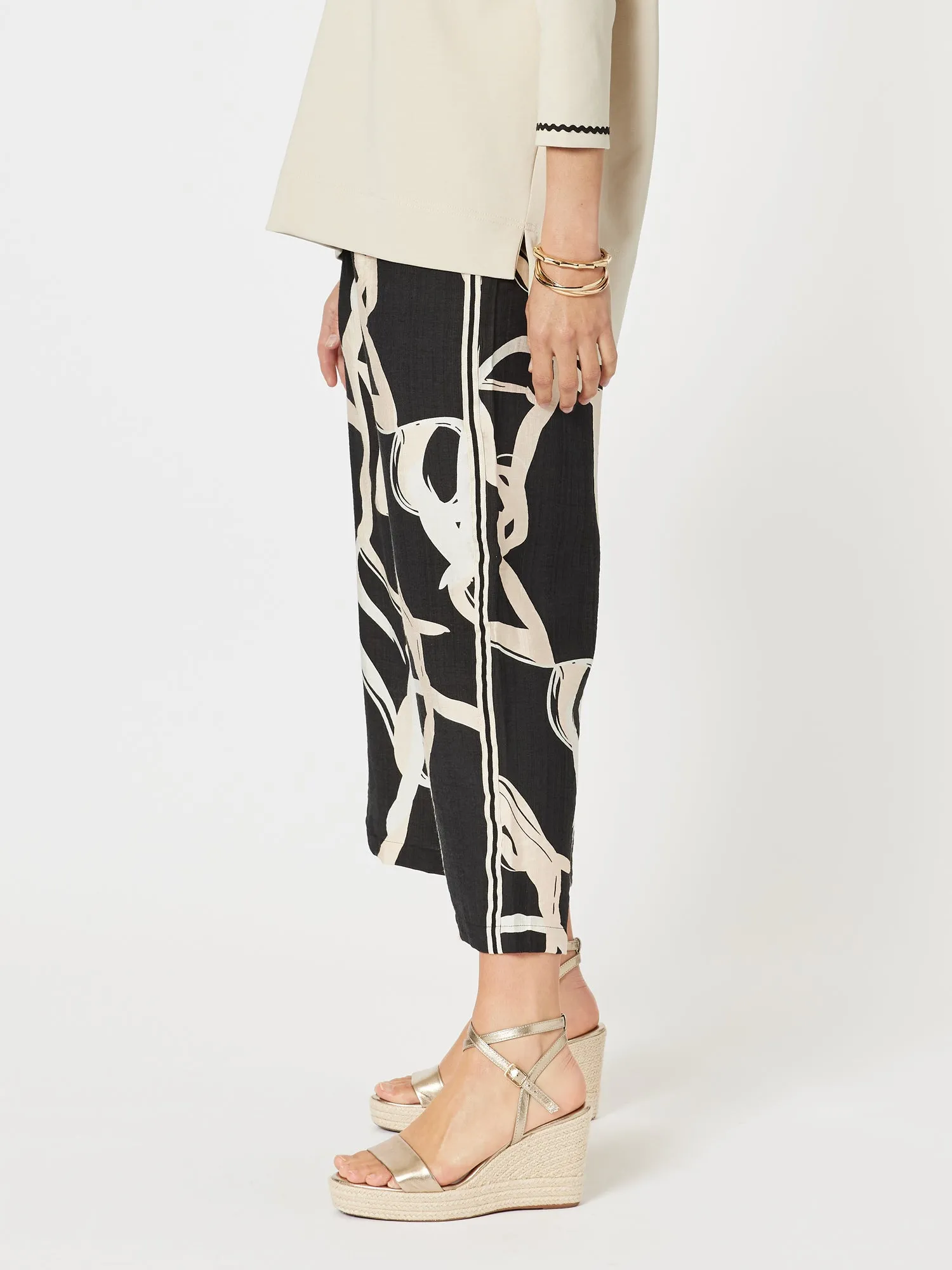 Matisse Print Wide Leg Pant - Black/Natural sold by RC & Co product image thumbnail 4