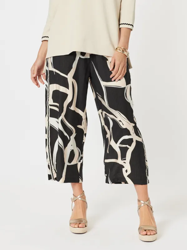 Matisse Print Wide Leg Pant - Black/Natural sold by RC & Co