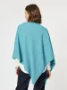 Macy Knit Poncho - Turquoise sold by RC & Co