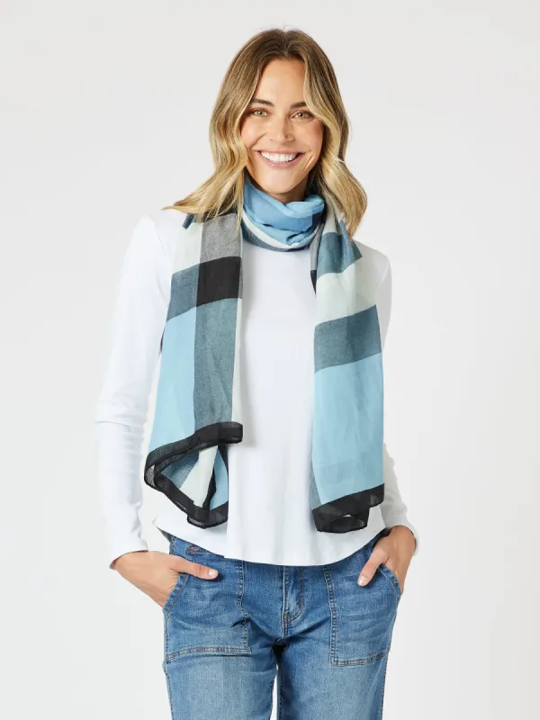 London Print Scarf - Blue/Multi sold by RC & Co