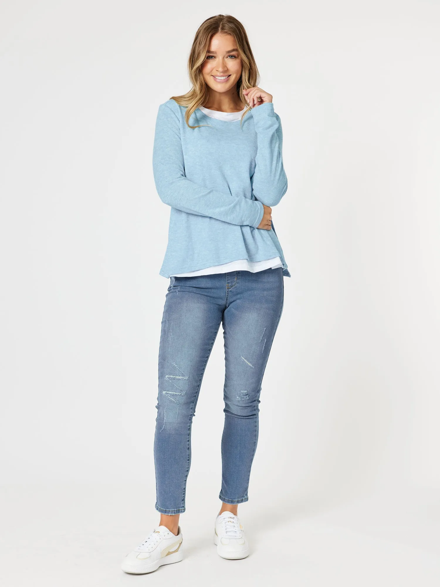 Alice 2 in 1 Knit Top - Blue sold by RC & Co product image thumbnail 2