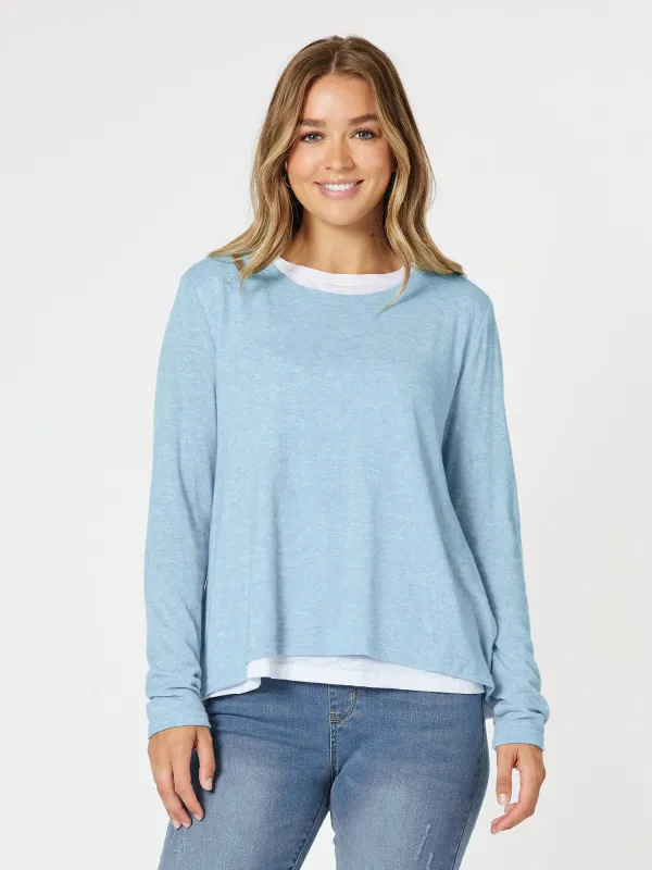 Alice 2 in 1 Knit Top - Blue sold by RC & Co