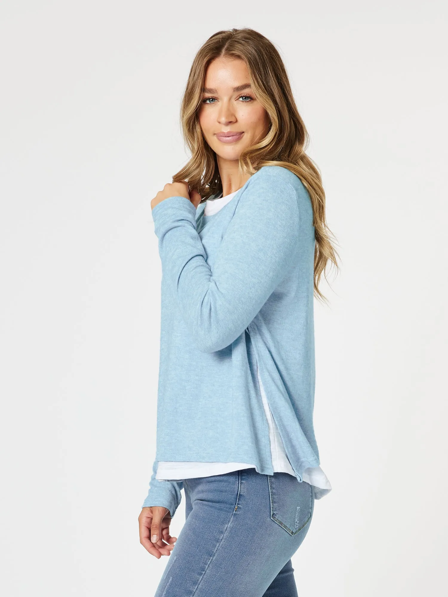 Alice 2 in 1 Knit Top - Blue sold by RC & Co product image thumbnail 3