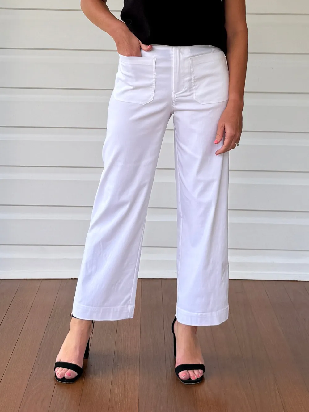 Marine Wide Leg Pant - White sold by RC & Co