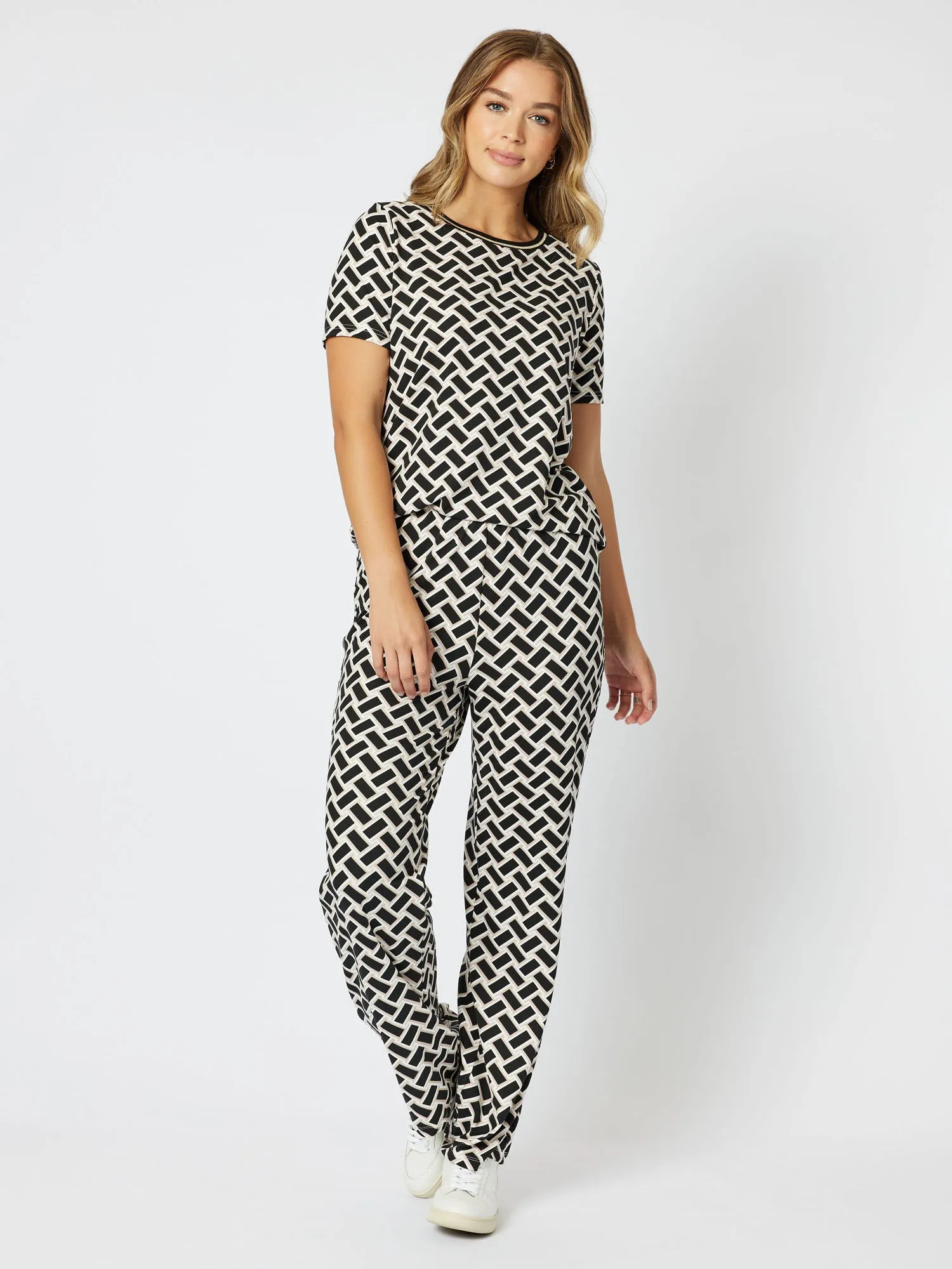 Chevron Pull On Pant - Black/Stone sold by RC & Co product image thumbnail 3