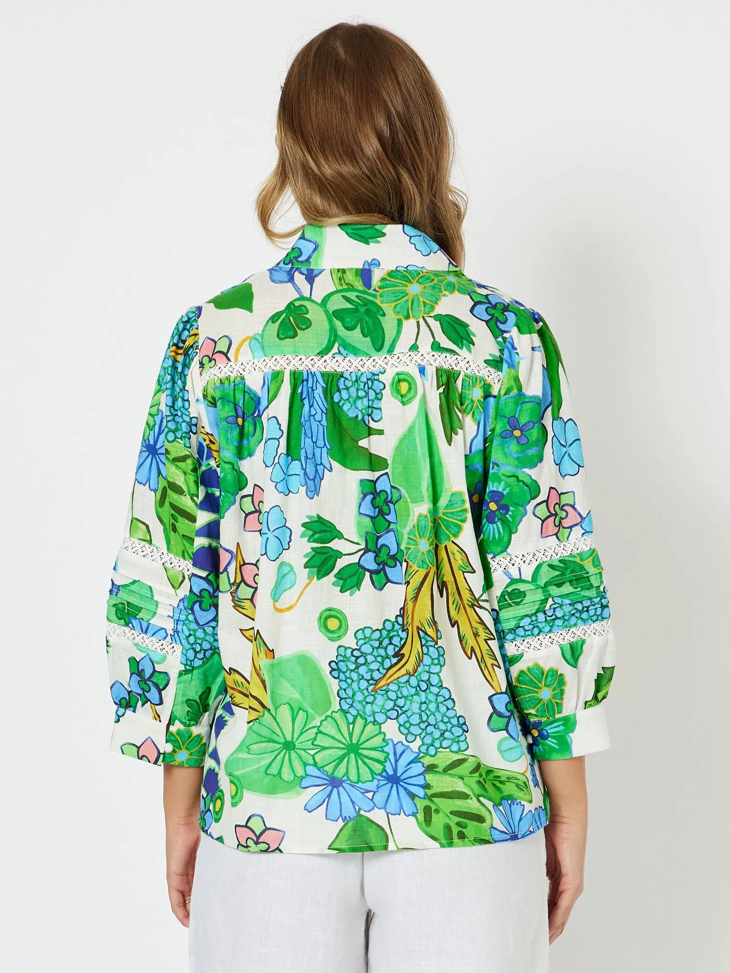 Moroccan Cotton Print Top - Green sold by RC & Co product image thumbnail 4