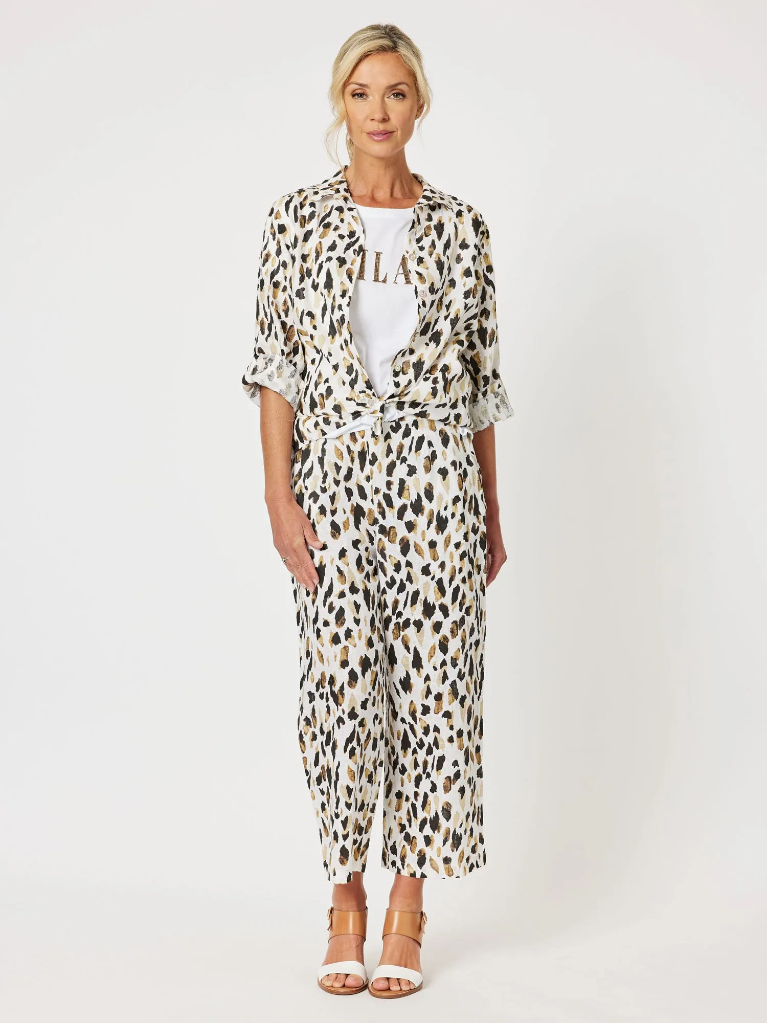 Urban Print Linen Pant - Animal sold by RC & Co product image thumbnail 5