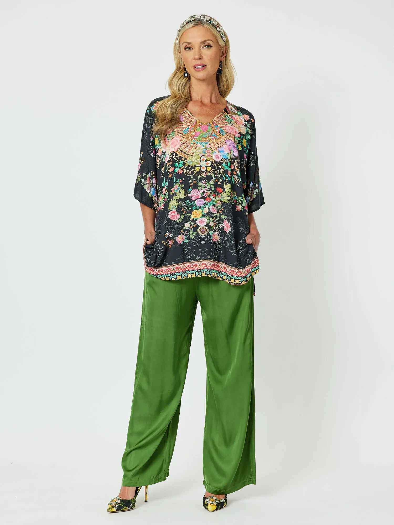 Paris Print V-Neck Top - Multi sold by RC & Co product image thumbnail 2