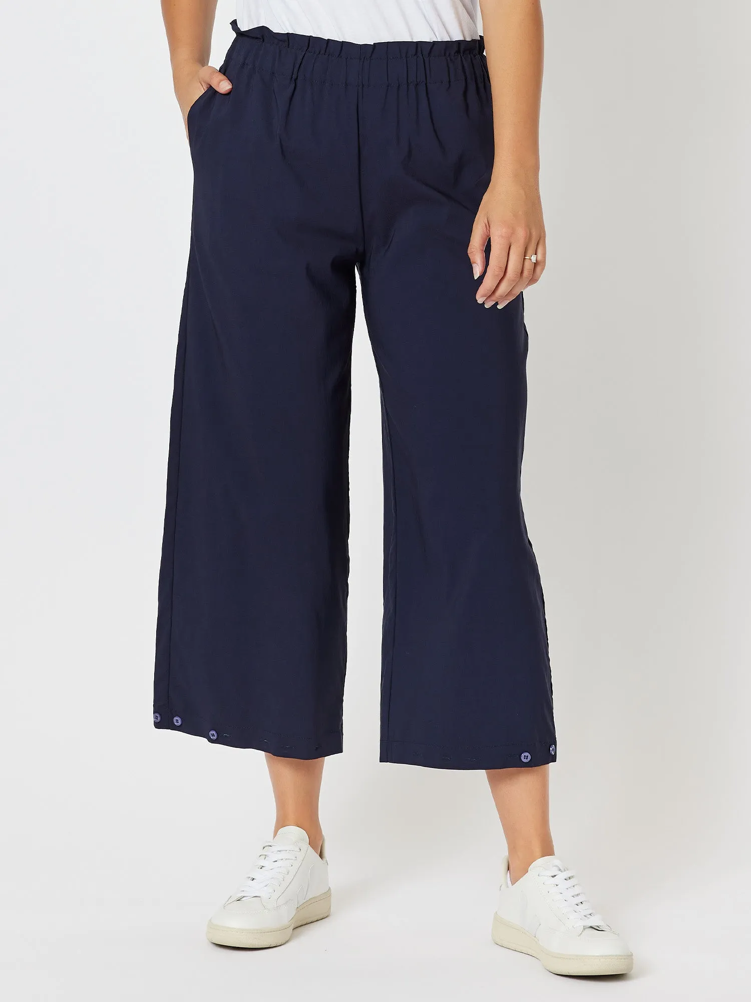 Parachute Convertible Pull On Wide Leg Pant - Navy sold by RC & Co