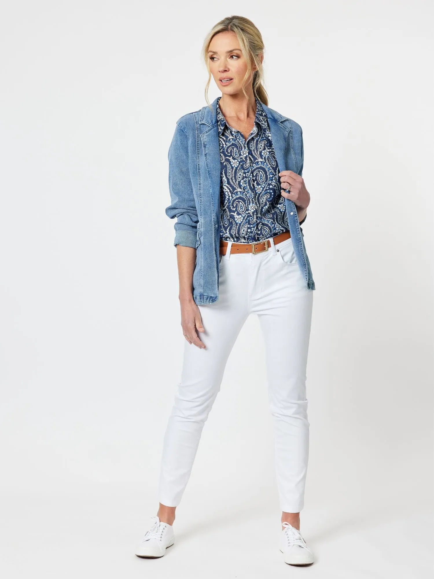 Paisley Print Shirt - Navy sold by RC & Co product image thumbnail 4