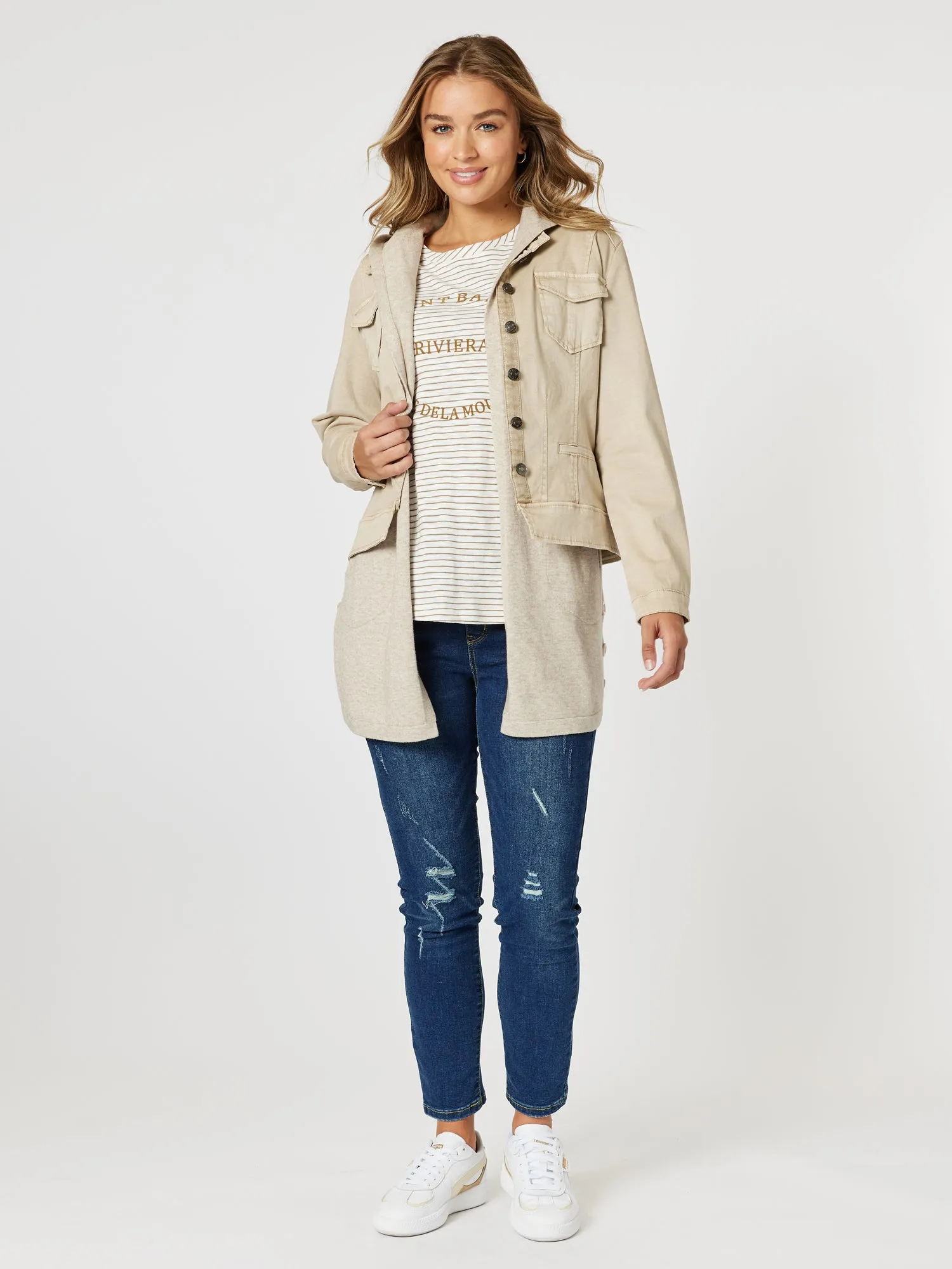 Ollie Side Button Vest - Oatmeal sold by RC & Co product image thumbnail 5