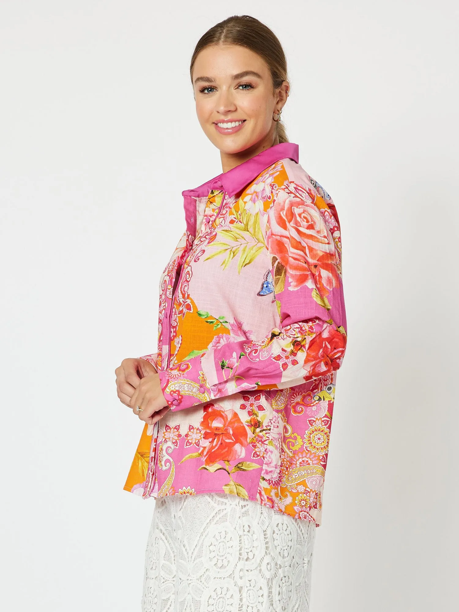 Florida Cotton Print Long Sleeve Shirt - Multi sold by RC & Co product image thumbnail 4