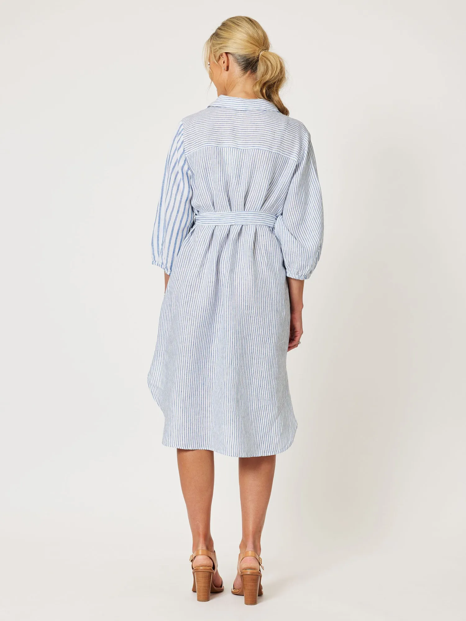 Mist Stripe Shirt Dress - Indigo sold by RC & Co product image thumbnail 3