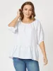 Drop Waist Linen Top - White sold by RC & Co
