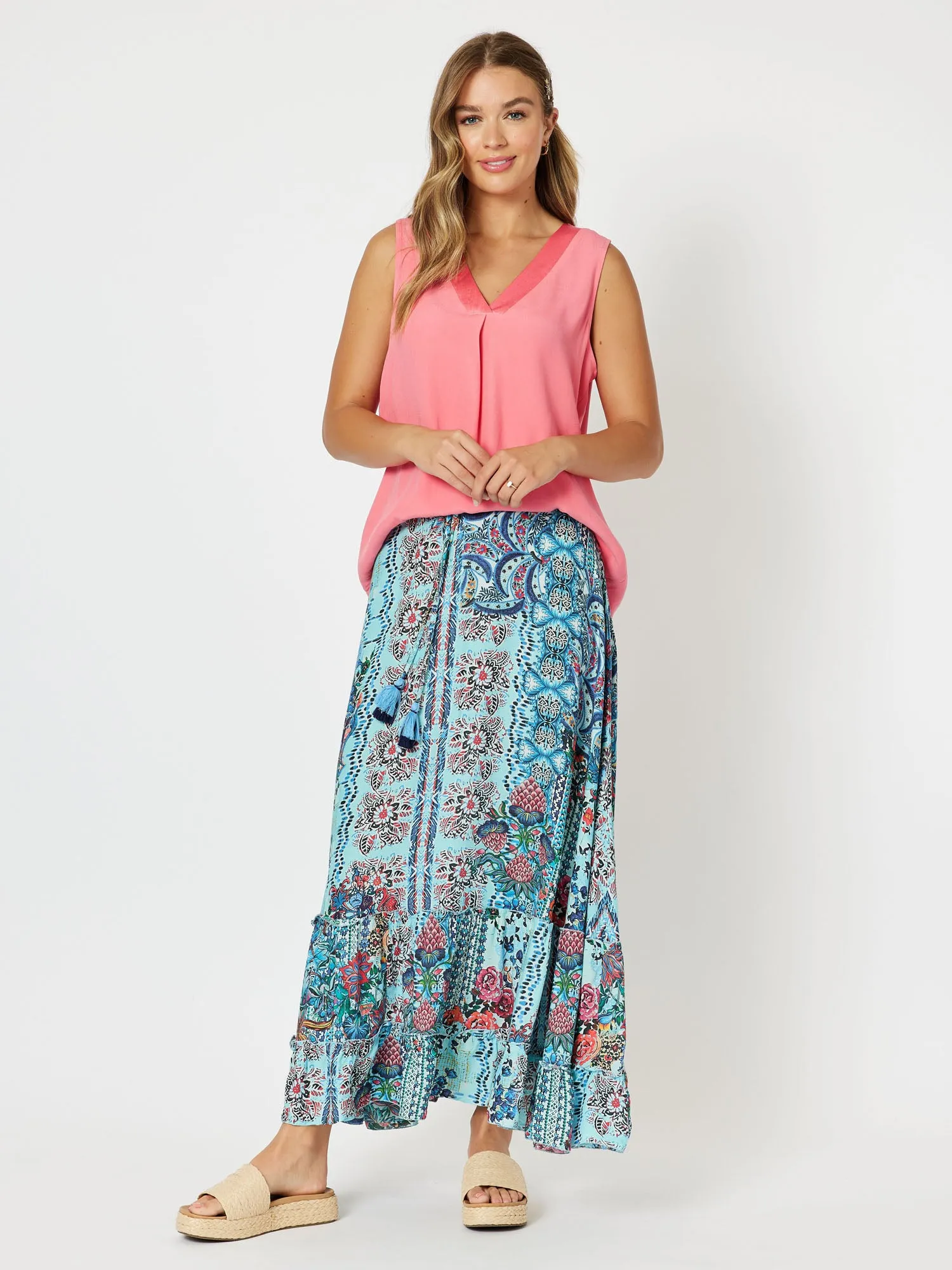 Tuxedo V - Neck Cami - Coral sold by RC & Co product image thumbnail 5