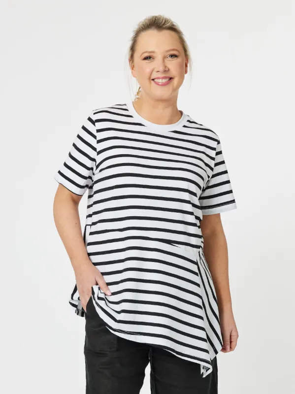 Vice Versa Spliced Tee - White/Black sold by RC & Co