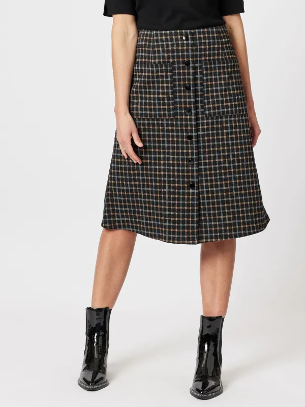 Charlie Check A-line Skirt - Black sold by RC & Co