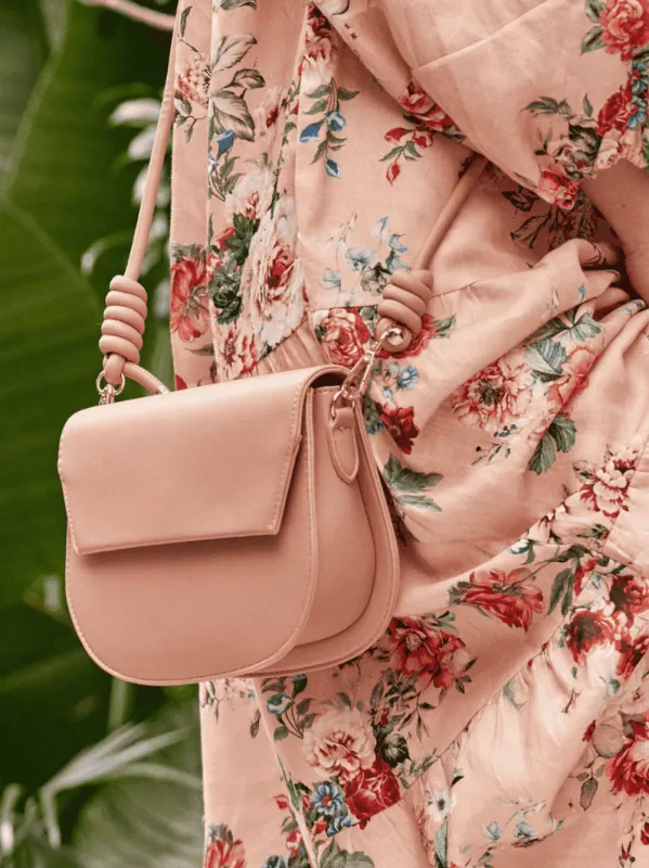 Madison Knot Detail Crossbody Bag - Rose Pink sold by RC & Co
