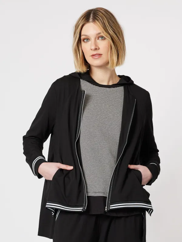 Sport Stripe Trim Jacket - Black sold by RC & Co