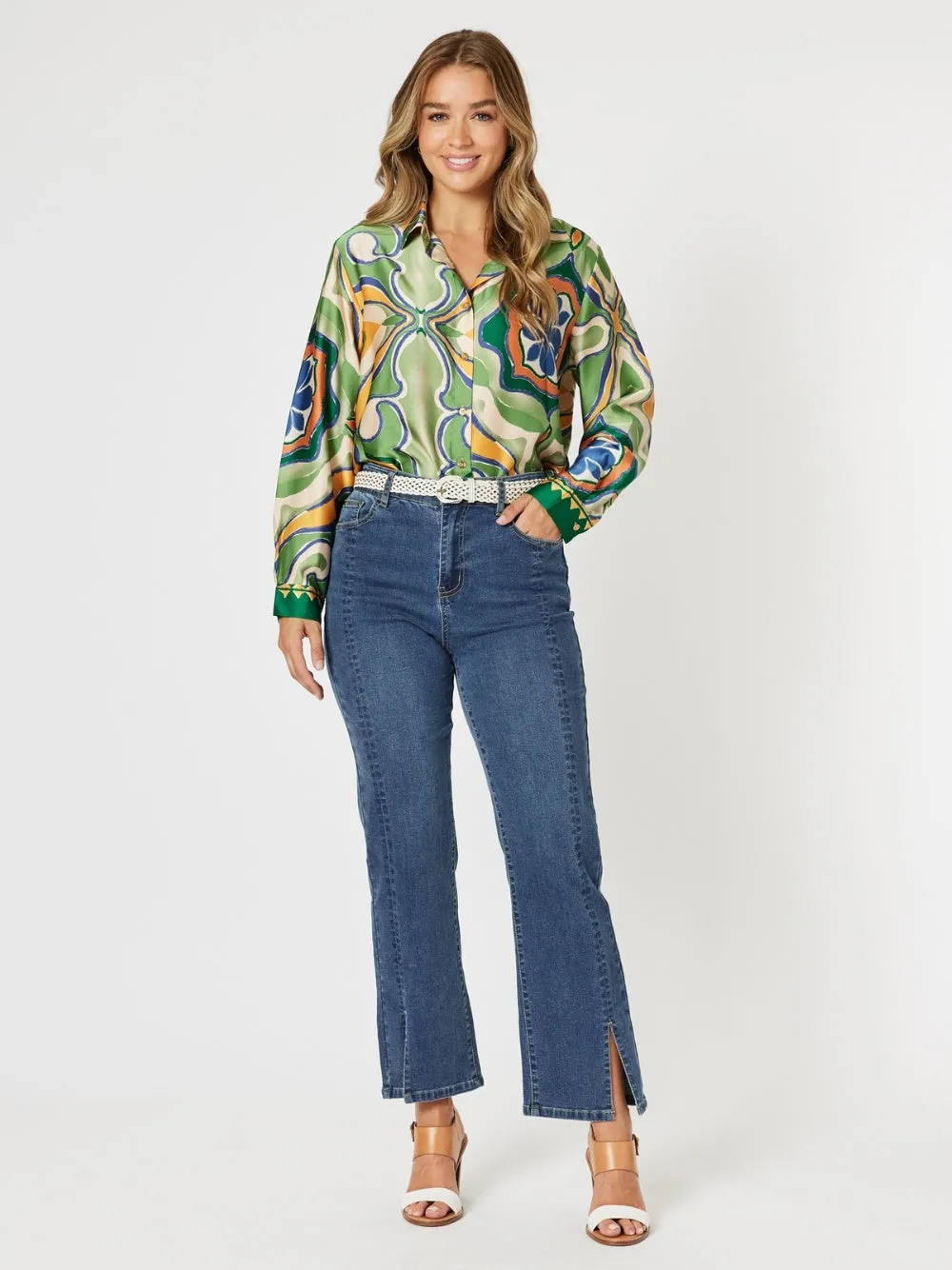 Brooklyn Print Shirt - Khaki Multi sold by RC & Co product image thumbnail 2