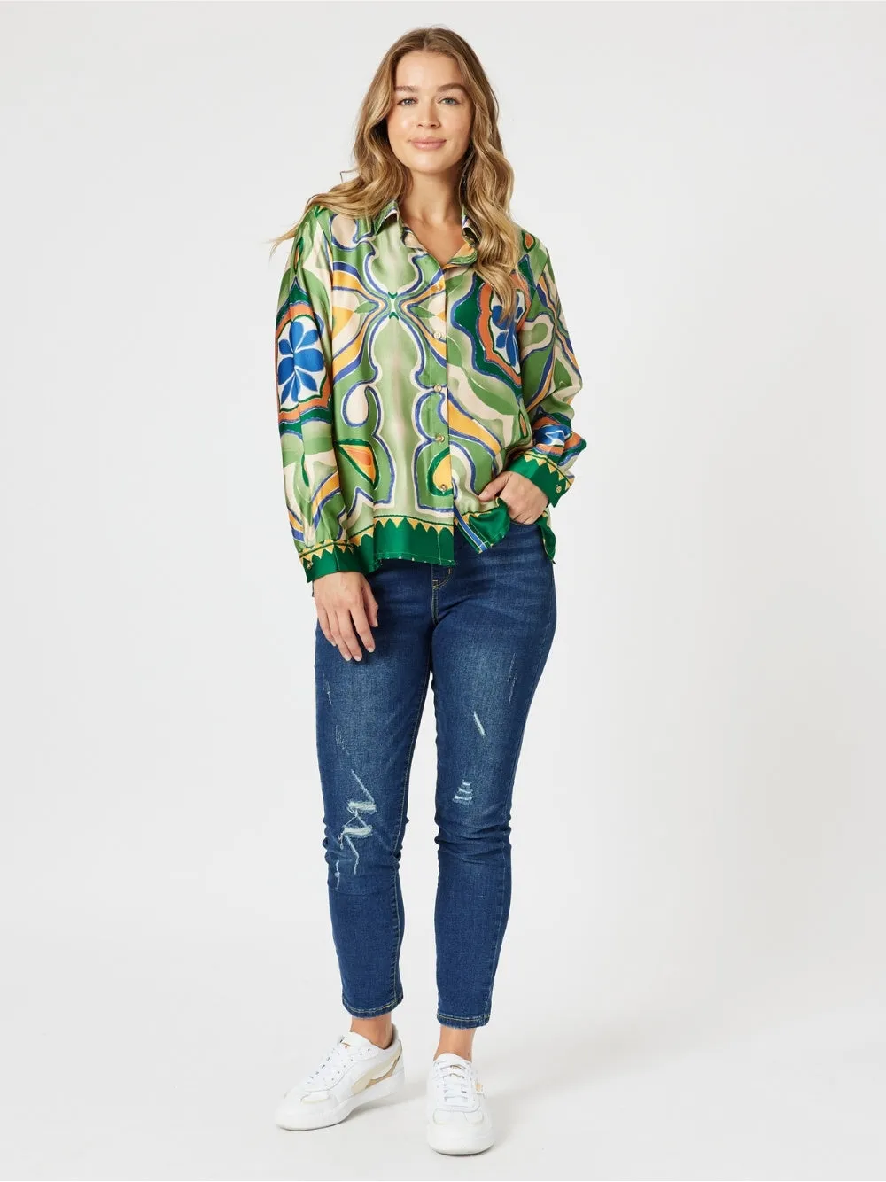 Brooklyn Print Shirt - Khaki Multi sold by RC & Co product image thumbnail 4