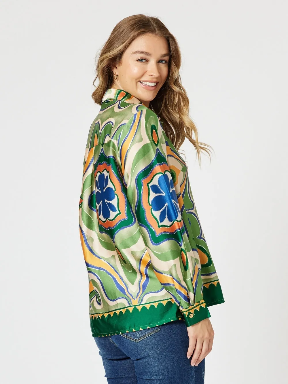 Brooklyn Print Shirt - Khaki Multi sold by RC & Co product image thumbnail 5