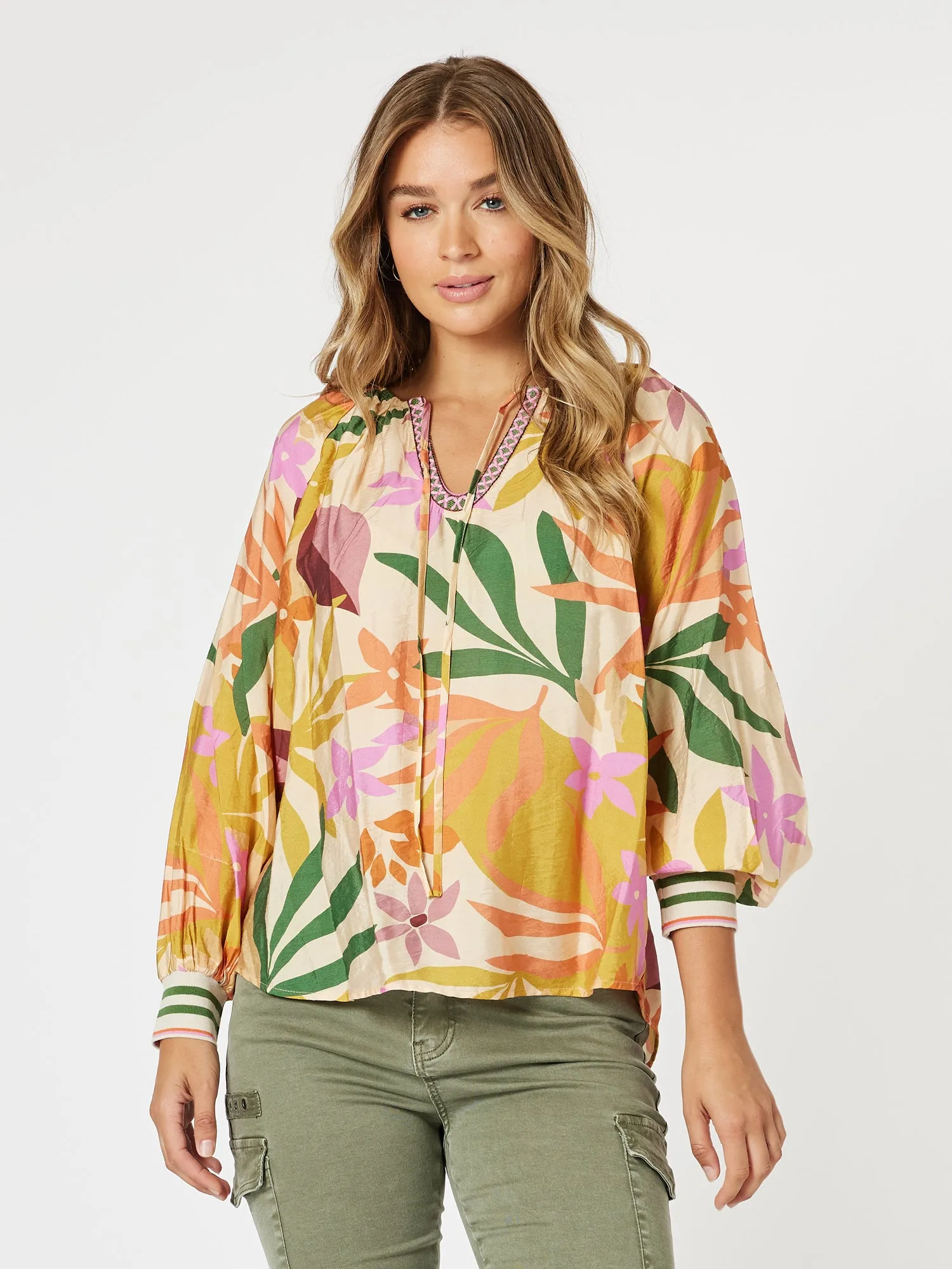 Promenade Floral Print Top - Multi sold by RC & Co