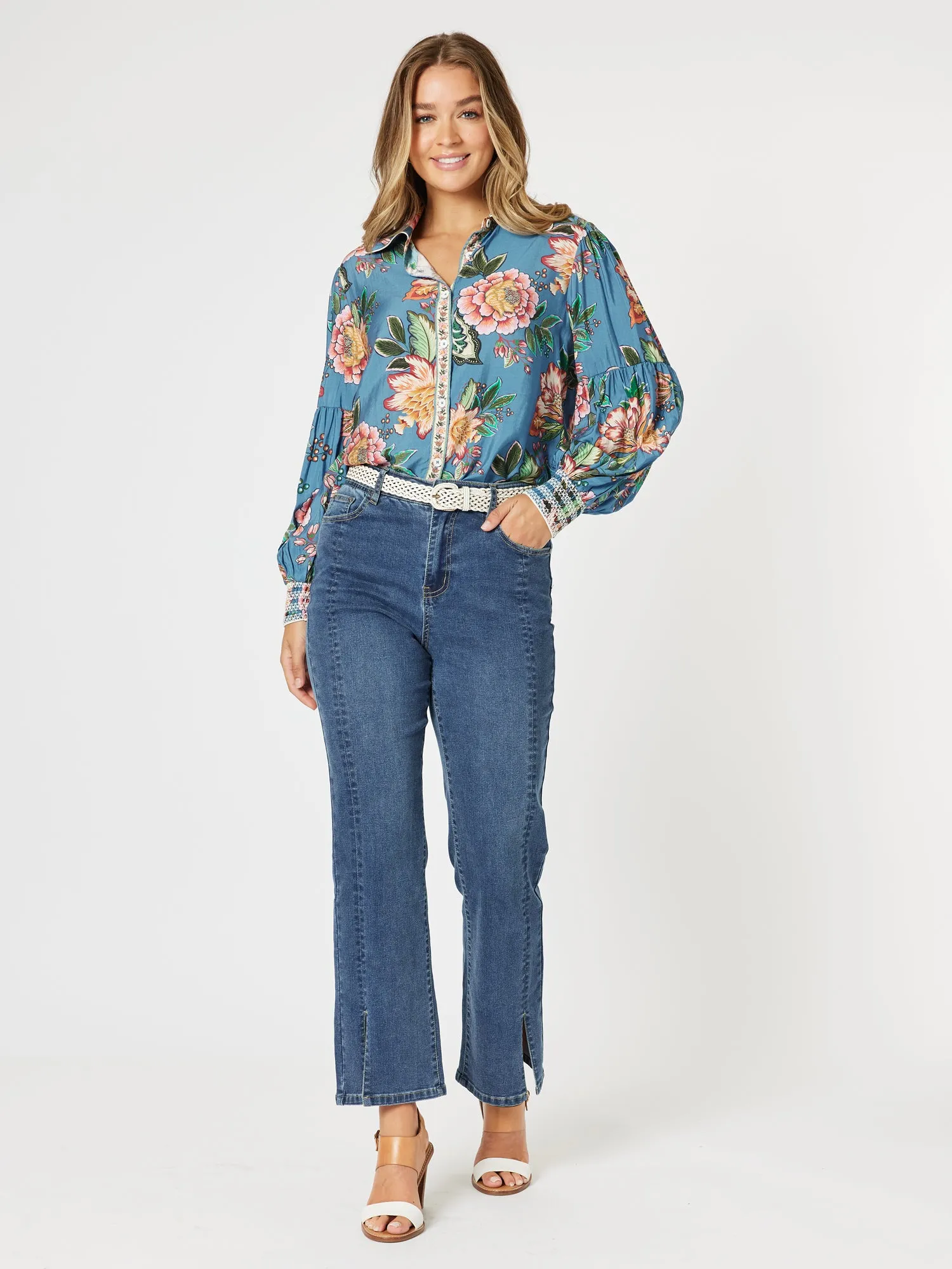 Vintage Rose Floral Print Shirt - Multi sold by RC & Co product image thumbnail 4