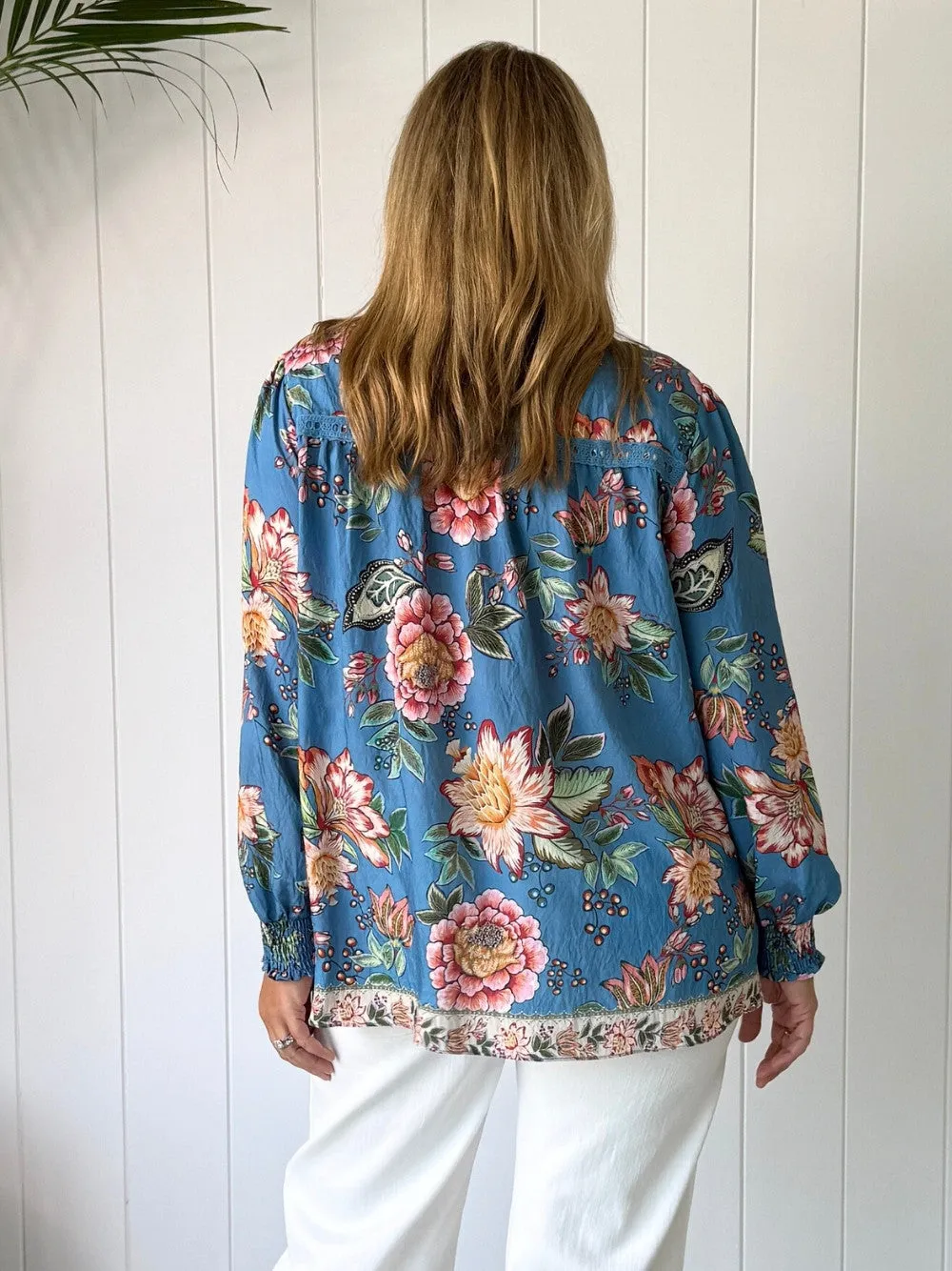 Vintage Rose Floral Print Top - Multi sold by RC & Co product image thumbnail 3