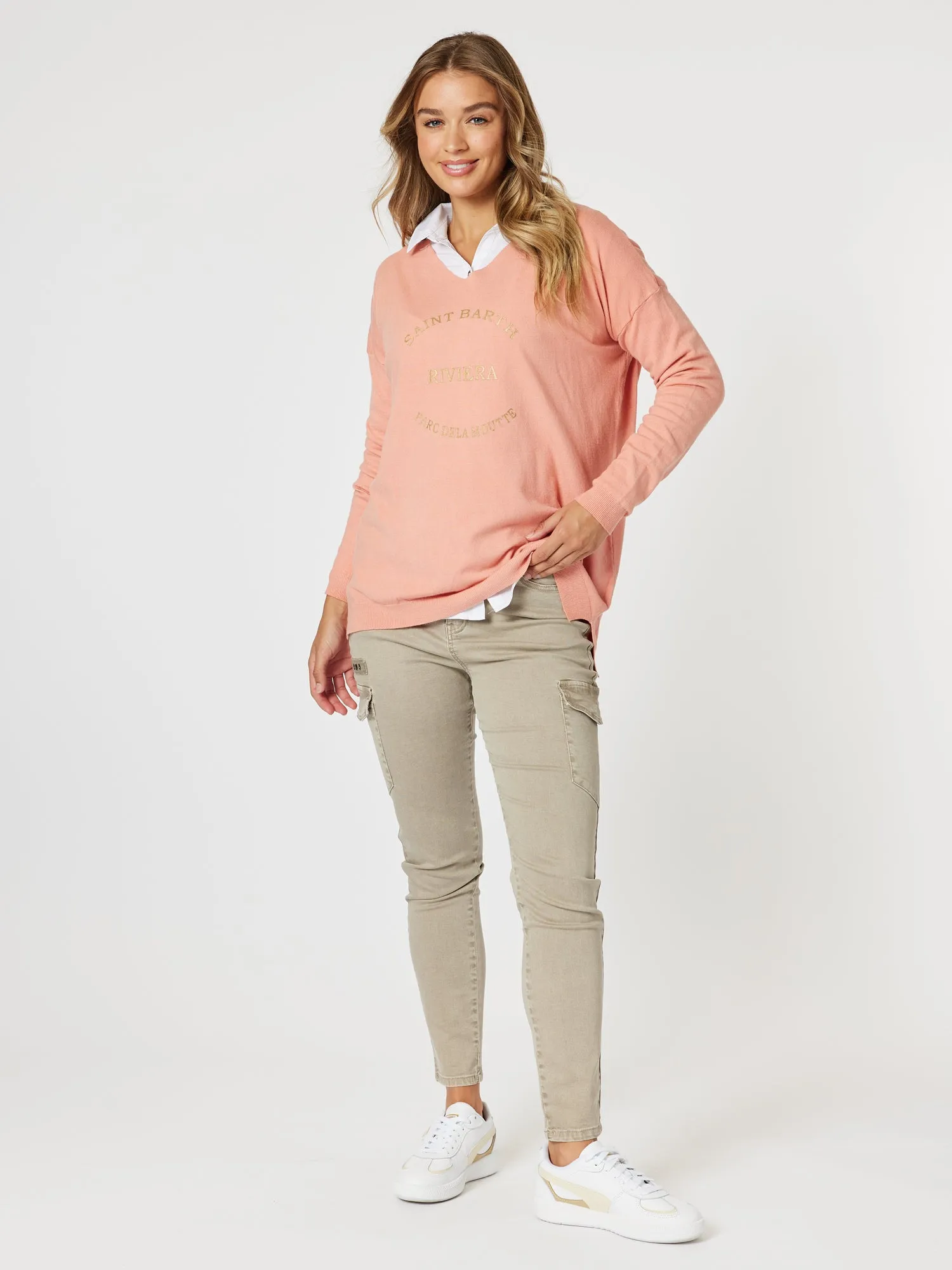 Paige Cargo Slim Leg Jean - Washed Natural sold by RC & Co product image thumbnail 3
