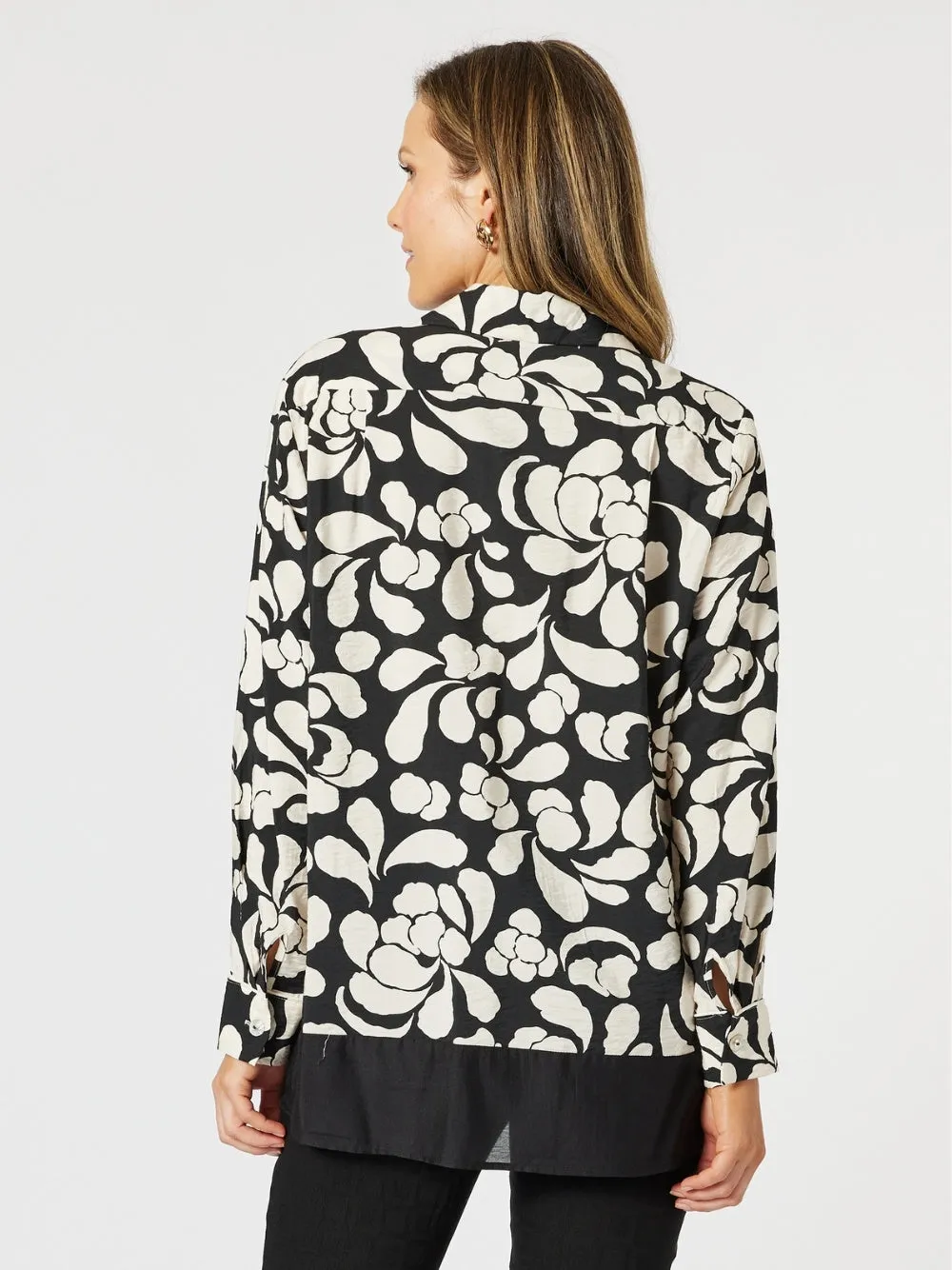 Casablanca Floral Print Shirt - Black/Chalk sold by RC & Co product image thumbnail 5