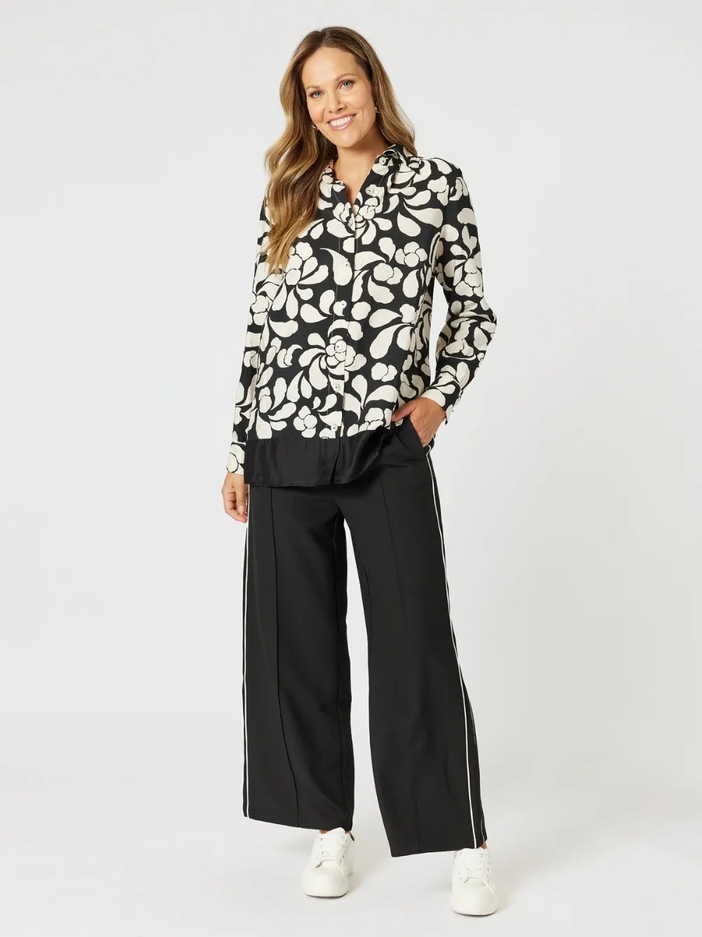 Casablanca Floral Print Shirt - Black/Chalk sold by RC & Co product image thumbnail 2