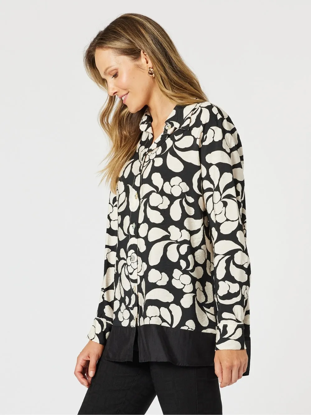Casablanca Floral Print Shirt - Black/Chalk sold by RC & Co product image thumbnail 3