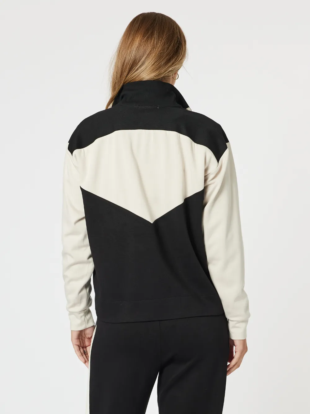 Spliced Zip Sweatshirt - Black/Chalk sold by RC & Co product image thumbnail 5
