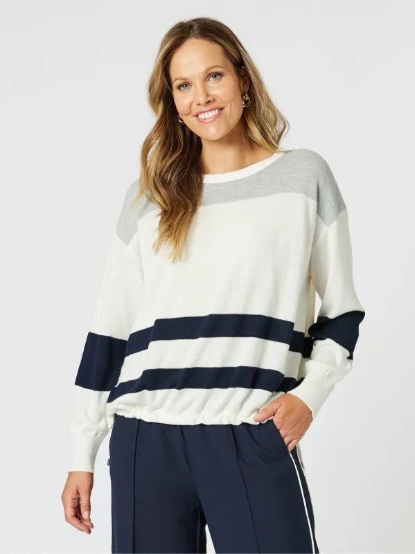 Lyla Knit - Ivory/Midnight sold by RC & Co