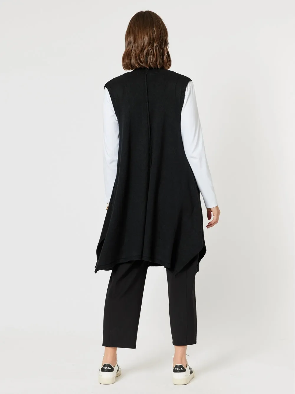 Casa Longline Knit Vest - Black sold by RC & Co product image thumbnail 5