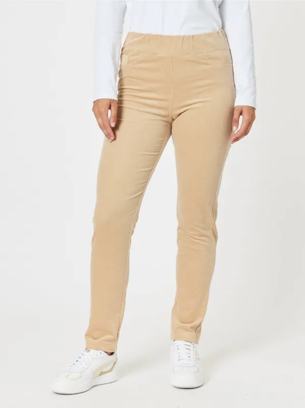 Harper Slim Leg Cord Pant - Caramel sold by RC & Co