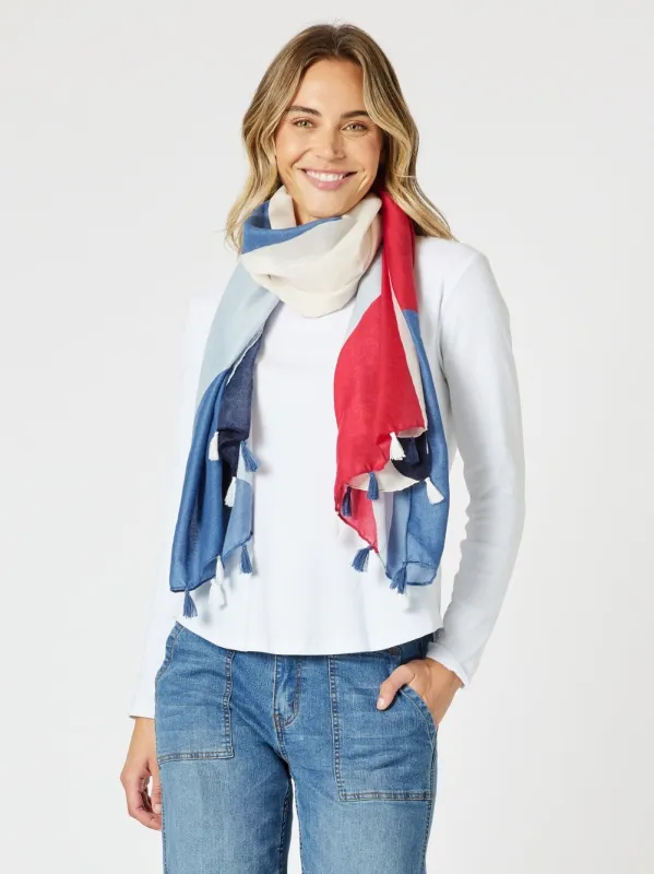 Brighton Scarf - Red Multi sold by RC & Co